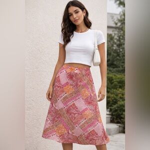 Vintage New York Clothing Co. Paisley Patchwork Skirt Size M Y2K Fairycore Indie